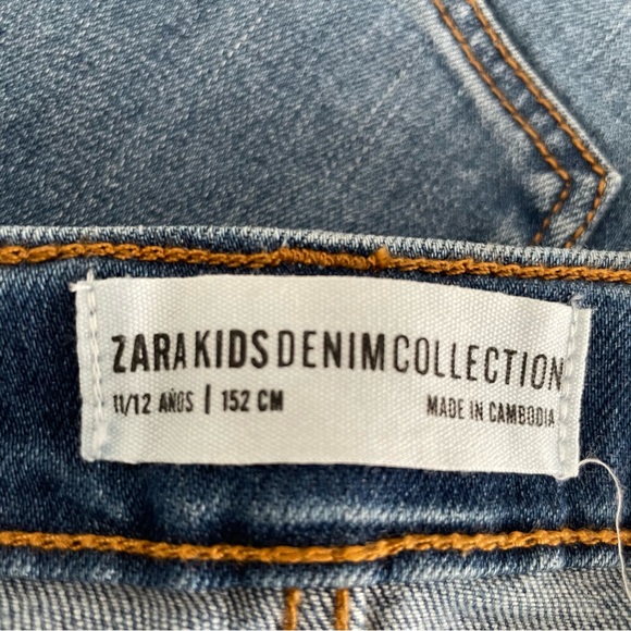 Zara Kids Denim Collection Denim Distress Skirt Girls Size 11/12 NWT - Picture 5 of 5